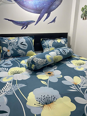 Bộ Drap Thun Lụa _Mát Lạnh {4 MÓN} ga và 3 áo gối #gagoi#drapgoi hoặc drap lẻ /.