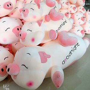 Thú nhồi bông heo cánh tiên trái tim so cute - Size từ 75cm đến 110cm - Quà tặng gấu bông heo goodnight lim dim dễ thương - Gối ôm mềm mịn cho bé.