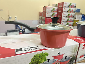 Bộ 4 Nồi Vân Đá Chống Dính Ecoramic Hàn Quốc Size 18-20-22-24cm Hàng chính hãng