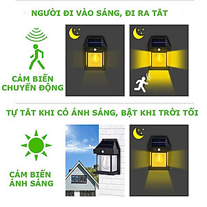 Đèn Năng Lượng Mặt Trời Cảm Biến Chuyển Động, Ánh Sáng Tự Động Bật Tắt, Đèn Mặt Trời Cảm Biến Hồng Ngoại Trang Trí Sân Vườn 3 Chế Độ, Ánh Sáng Vàng