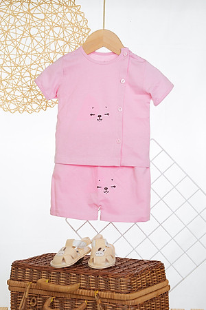 Bộ sơ sinh cotton bác sĩ màu ngắn cho bé - BBC39