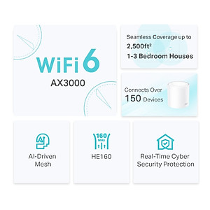 Bộ Phát Wifi Mesh TP-Link Deco X50 Chuẩn WiFi 6 AX3000 - Hàng Chính Hãng