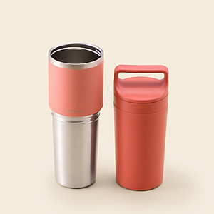 Bình giữ nhiệt Slo 2in1 with tumbler LocknLock LHC4332 (Bình giữ nhiệt và cốc nhựa) 600ml