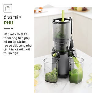 Máy Ép Chậm Olivo SJ196 – Ống Tiếp Nguyên Liệu Lớn 13cm – Động Cơ AC Cao Cấp