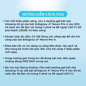 Sữa bột Enfagrow A2 Neuropro 4 1.7kg giúp dễ tiêu hóa, hấp thu dành cho trẻ 3-6 tuổi