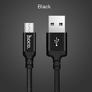 DÂY SẠC MICRO USB HOCO X14 2A 1M - CÁP SẠC NHANH BỌC DÙ CHỐNG ĐỨT GẬP CHO ANDROID SAMSUNG XIAOMI OPPO - GIAO MẪU NGẪU NHIÊN HÀNG CHÍNH HÃNG