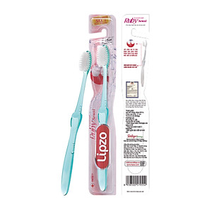 Bàn Chải Đánh Răng LIPZO Ruby Sensi Công Nghệ Lông Chỉ Tơ Nha Khoa Phù Hợp Phụ Nữ Men Răng Yếu, Nhạy Cảm