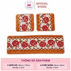 Thảm trải ghế lót nỉ trải ghế 1M65 Gồm 1 tấm dài 1m65 và 2 ngắn 50*55 TB