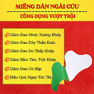 Hộp 12 Miếng Dán Ngải Cứu Vai Gáy - Cao Dán Ngải Cứu - Giảm Đau Vai Gáy, Giảm Đau Xương Khớp