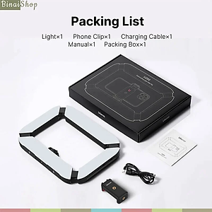 Ulanzi U200 - Đèn Led Ring Light Sạc Tích Hợp Dành Cho Điện Thoại, Máy Ảnh, GoPro, Công Suất 20W - Hàng chính hãng