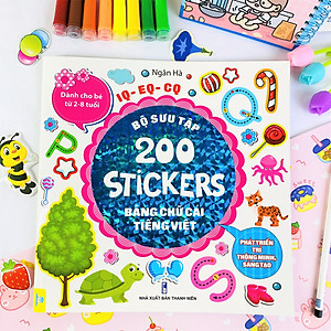 Sách - Bộ Sưu Tập 200 Stickers Phát triển trí thông minh, sáng tạo (Dành cho bé từ 2-8 tuổi) - ndbooks