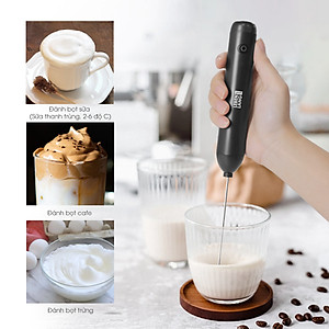 Máy đánh trứng, máy đánh bọt cafe cầm tay mini Lebenlang LBL4588, 2 tốc độ, sạc pin usb tiện dụng - hàng chính hãng