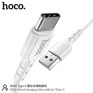 Cáp Sạc Nhanh Type-C 3A Cho Samsung, Xiaomi, Huawei, Oppo, Realme,... Hoco DU01 Dây Sạc 15W, Giá Rẻ - Hàng CHÍNH HÃNG