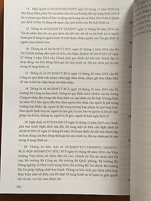 Bộ luật Tố tụng hình sự năm 2015 (Sửa đổi, bổ sung năm 2021) và các văn bản hướng dẫn thi hành