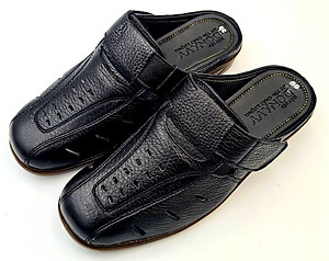 GIÀY LƯỜI NAM DA BÒ 100%, KIỂU SA-BO CAO CẤP, MAY QUAI CHẮC CHẮN, VYFASHION01, THIẾT KẾ THOÁNG KHÍ, ĐI RẤT ÊM CHÂN