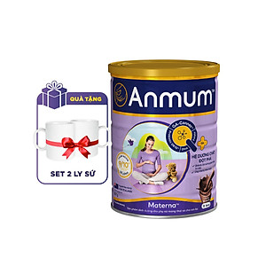 Sữa Bột Dành Cho Mẹ Bầu Anmum Materna Hương Chocolate 800g - Tặng Set 2 ly sứ