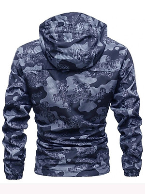 ÁO KHOÁC DÙ NAM HỌA TIẾT LẠ CÓ NÓN