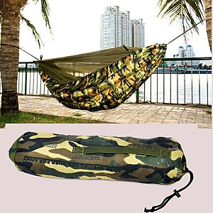 Võng Du Lịch Vải Dù Họa Tiết Rằn Ri