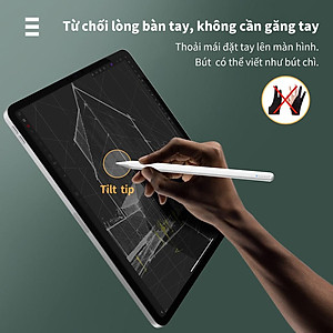 [HÀNG CHÍNH HÃNG GOOJODOQ] CD3240 - Bút Cảm Ứng GD12 Cho IPad Với Tính Năng Chống Tì Tay - Sạc Không Dây Dành Cho "Ipad Air 3 2019 Pro 11 Pro 12.9 Ipad mini 5 Ipad 10.2 iPad 2018 & 2019 & 2020 Không phù hợp với iPad 2017 2016 2015"