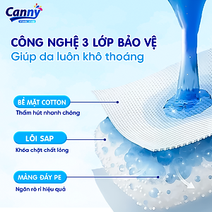 Tã/Bỉm Quần Người Lớn, Người Già Canny Siêu Mềm Mại, Siêu Thấm, Kháng Khuẩn XL7 (7 miếng)