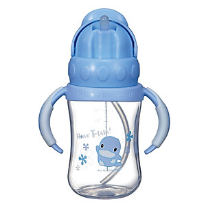BÌNH UỐNG NƯỚC ỐNG HÚT CÓ TAY CẦM NHỰA PP KUKU KU5925 - 230ML