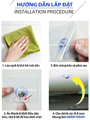 Đinh Móc Treo Khung Tranh Ảnh Không Khoan Dán Tường Đa Năng Vít Treo Cục Wifi Gương Nhà Tắm Đồng Hồ