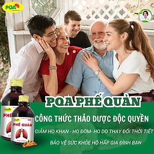 Siro Phế Quản PQA Thành Phần Từ Thiên Nhiên Giúp Bổ Phế, Ho Hộp 250ml
