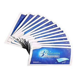 Full hộp 7 cặp - 14 miếng dán trắng răng 3D White Teeth Whitening Strips Sena Beauty, mạnh gấp 25 lần kem đánh răng