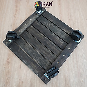 Kệ Để Chậu Cây Có Bánh Xe Cỡ Lớn 35cm Màu Xám Đen Dùng Để Để Chậu Cây - Chậu Hoa Thuận Tiện Di Chuyển