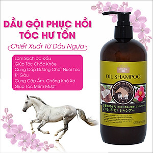 Dầu Gội Đầu Phục Hồi Tóc Yếu Dễ Gãy Rụng Chiết Xuất Tinh Dầu Ngựa Deve Natural Oil Shampoo (Chai 480 mL)
