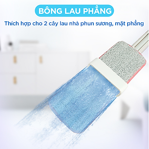 Bông Lau Thay Thế MyJae Đài Loan Sợi Fiber Cho Cây Lau Nhà Tự Vắt Kháng Khuẩn Và Cây Lau Nhà Phun Sương 33.5 x 10.5 cm