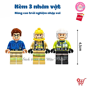 Đồ chơi lắp ráp xếp hình cứu hỏa Qman 2807 – Ô TÔ CỨU HỎA (366 mảnh ghép) dành cho bé trai trên 6 tuổi