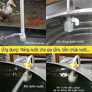 Phi 27 - Van Phao Cơ Tự Ngắt Nước – Phao Cơ Thông Minh Thế Hệ Mới – Phao cơ đứng ren 3/4’’ (Tặng kèm co và cao su non) Mẫu mới 2023