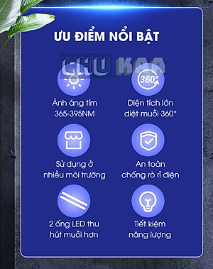 Đèn bắt muỗi, đèn diệt côn trùng, máy diệt ruồi tự động bằng sóng ánh sáng, máy bắt muỗi có lưới bảo vệ an toàn, sử dụng tại nhà, cơ quan trường học, quán ăn