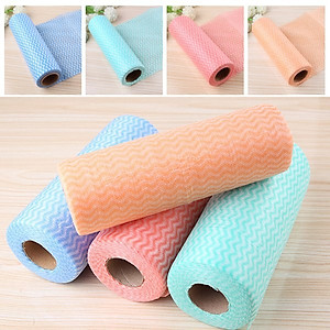 Cuộn Khăn Giấy Lau Đa Năng - Chất Liệu Rayon An Toàn - Lau Chén Đĩa , Lau Nhà Bếp..vv - Hàng Chính Hãng
