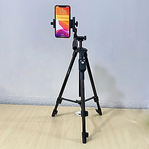 Tripod, chân đế điện thoại, máy ảnh 3 chân TTX-6218 kiêm giá đỡ có túi đựng , remote bluetooth điều khiển từ xa - Hàng chính hãng