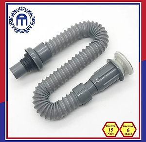 Bộ xả lavabo ruột gà KG48 nhấn nhựa abs cao cấp, dùng cho chậu lavabo treo tường - Hàng chính hãng