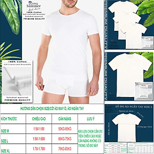 ÁO LÓT NGẮN TAY CATRIO là áo phông trắng, áo thun ngắn tay cho bố, ông, người trung tuổi, vải 100̀% cotton mặc lót bên trong áo sơ mi, mặc ở nhà, đi ngủ