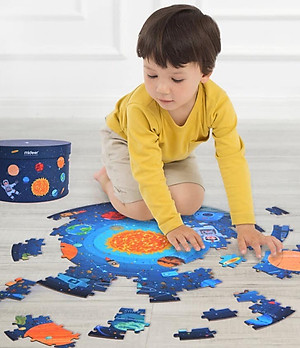 Đồ Chơi Xếp Hình Puzzle MIDEER Dạng Hộp Tròn - 04 Chủ Đề Khu Rừng, Vũ Trụ, Động vật và Đại dương (150 Mảnh Ghép)
