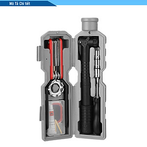 Bộ Dụng Cụ Sửa Chữa Xe Đạp Di Động Bơm Lốp Đa Năng Mini Và Vá Săm Xe Đạp Gắn Sườn Xe (Dạng Bình Nước) MaiLee