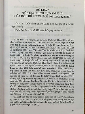 Sách Bộ Luật Tố Tụng Hình Sự (Hiện Hành)