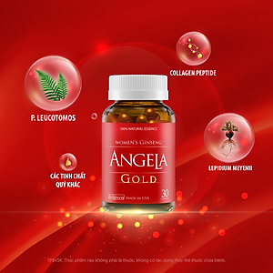 [Hộp 30v] Viên Uống ANGELA GOLD Hỗ Trợ Sức Khỏe, Sắc Đẹp Và Sinh Lý Nữ