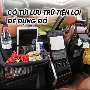 Giường Đệm Gấp Gọn Xe Ô Tô 4 Đến 7 Chỗ Hàng VN Sản Xuất | Nệm Có Thể Tách Làm 2 Mảnh, Tích Hợp Túi Treo, Bàn Ăn