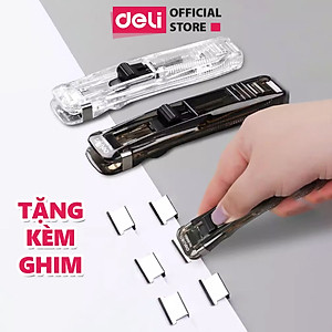Set kẹp giấy 8 ghim thay thế Deli, kẹp cố định giấy bằng thép không gỉ, kẹp tài liệu hồ sơ văn phòng chắc chắn tái sụng