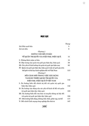 Quản trị quốc gia hiện đại, hiệu quả cơ sở lý luận và thực tiễn ở Việt Nam hiện nay - bản in 2024 (bìa cứng)