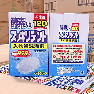 Hộp 120 viên vệ sinh khay niềng răng trong suốt, răng giả Nhật Bản