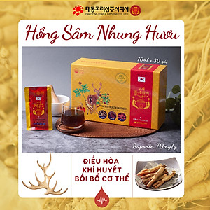 HỒNG SÂM NHUNG HƯƠU DEADONG - DẠNG NƯỚC 70ML X 30 GÓI - BỔ MÁU , TĂNG ĐỀ KHÁNG VỚI NGƯỜI VỪA ỐM DẬY