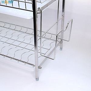 Kệ đựng chén bát 2 tầng Inox 304 cao cấp đa năng Hobby home decor KC2F