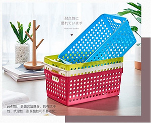 Rổ nhựa đựng đồ đa năng Inomata 4 màu (Cỡ lớn) - Hàng nội địa Nhật