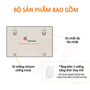 Giá đỡ tản nhiệt laptop mini eXtreme GL1201 nâng cao laptop với 2 mức độ cao - Hàng chính hãng